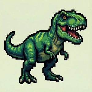 Pixel Art T Rex Sprite