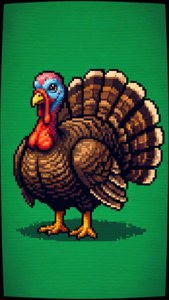 Pixel Art Turkey 8-Bit
