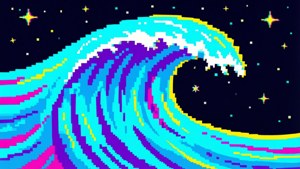 Pixel Art Wave