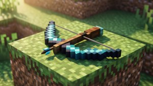 Pixel Bow on Grass