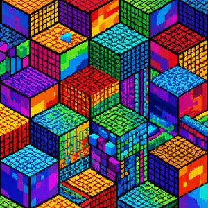 Pixel Cubes Mosaic