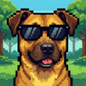 Pixel Dog with Shades