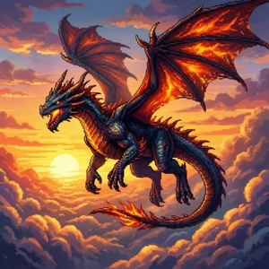 Pixel Dragon Flight