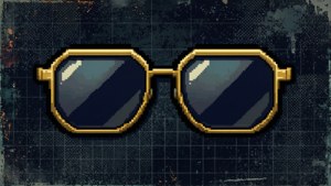 Pixel Gold Rimmed Thug Life