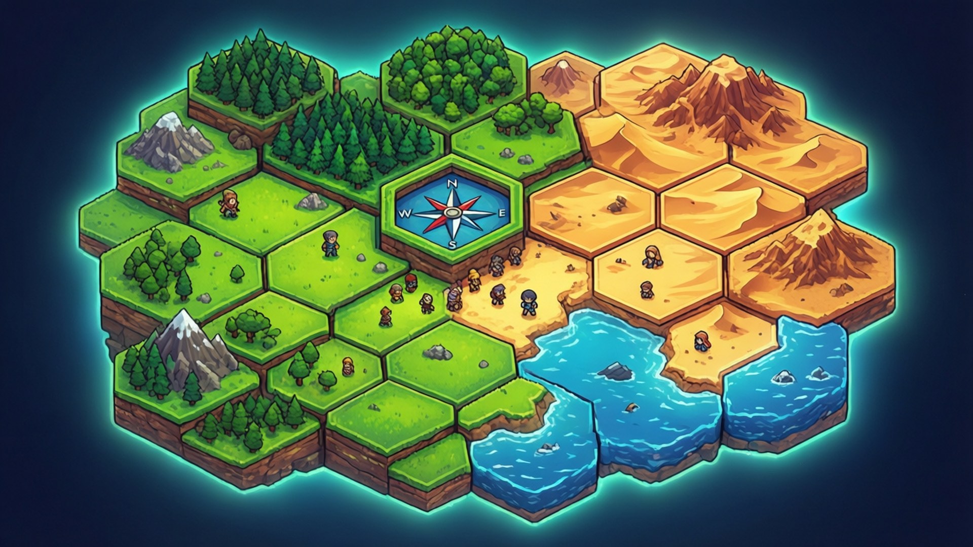 Pixel Overworld Map by Wallpapers.art Studio