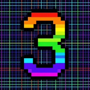 Pixel Rainbow Three
