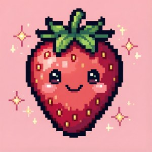 Pixel Strawberry Smile