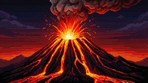 Pixel Volcano Erupt