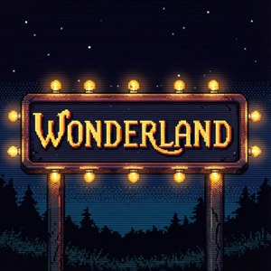 Pixel Wonderland Sign