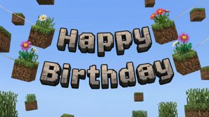 Pixelated Birthday Banner