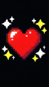Pixelated Heart Stars