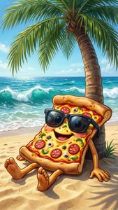 Pizza Beach Vacation