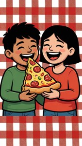 Pizza Friends Clipart
