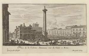 Place de la Colonne Antoniane ruë du Cours a Rome