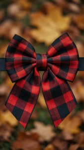 Plaid Autumn Bow