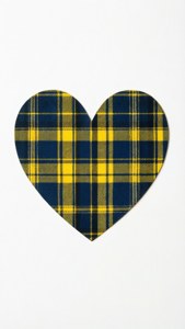Plaid Heart Centerpiece
