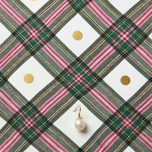 Plaid Pearl Earring