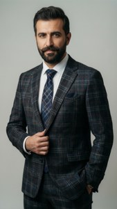 Plaid Suit Stance