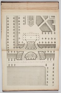 Plan de la Cascade et du Pavillon au haut du Canal des Jardins de Lunéville.