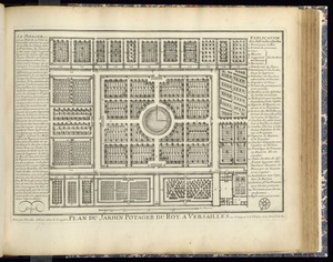 PLAN DU JARDIN POTAGER DU ROY, A VERSAILLES