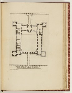 Plan du premier estage du rez de chaussée de la cour du Chasteau de Pontz en Champagne