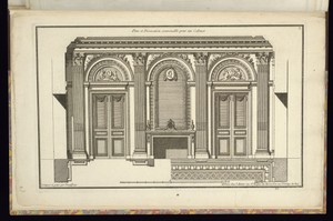 Plan et Décoration convenable pour un Cabinet;