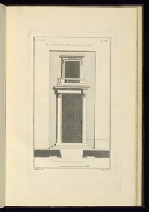 Plan et Elevation d'une Porte avec Croisée en entresol