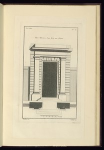 Plan et Elevation d'une Porte avec Pilastre