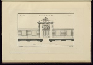 Plan et élévation d'une porte d'Hôtel