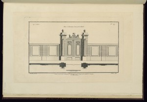 Plan et Elevation d'une porte d'Hotel