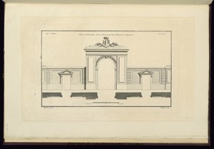 Plan et Elevation d'une Porte pour une maison de campagne