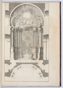 Plan et Elevation de l'Autel des Carmes de Lunéville