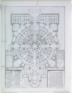 Plan of an imaginary ancient seat of learning