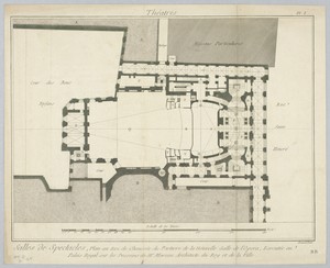 Plan of the Ground Floor and the Pit for an Opera House