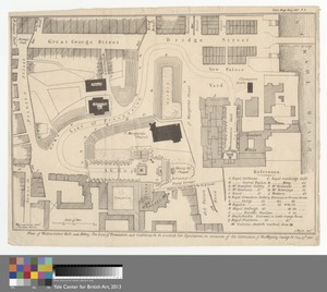 Plan of Westminster Hall and Abbey