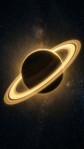 Planet Ring Silhouette