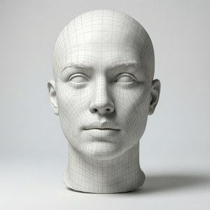 Plaster Bust Grid Template