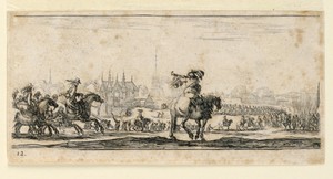 Plate 12, from "Desseins de Queleques Conduites de Troupes, Canons, et Ataques de Villes"