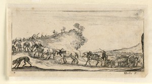 Plate 4, from "Desseins de Queleques Conduites de Troupes, Canons, et Ataques de Villes"