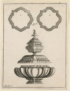 Plate 9, from Recueil d'ouvrages curieux de mathématique et de mécanique, ou description du cabinet de Monsieur Grollier de Servière