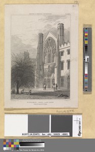 PLATE XXVIII. St Stephen's Chapel, East Front, Westminster