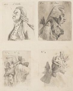 Plates 1-4: Il Carlo, Mr. Piters, Mr. D., and an Unidentified Man