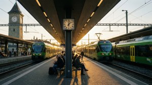Platform at Aarau Station