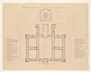 Plattegrond van de derde verdieping van het Hotel des Invalides