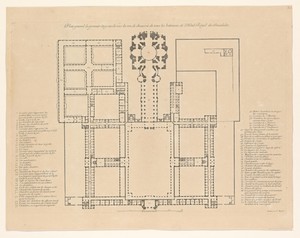 Plattegrond van de eerste verdieping van het Hotel des Invalides