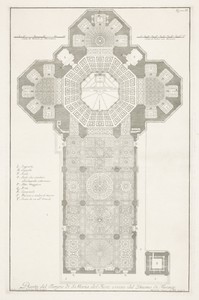Plattegrond van de Santa Maria del Fiore te Florence