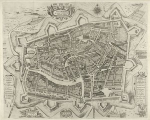 Plattegrond van de stad Leeuwarden, 1622