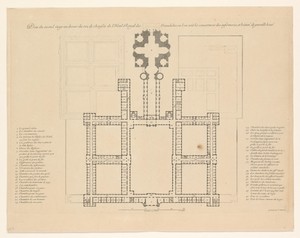 Plattegrond van de tweede verdieping van het Hotel des Invalides