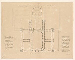 Plattegrond van de vierde verdieping van het Hotel des Invalides