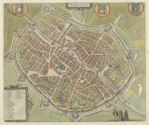 Plattegrond van Doornik